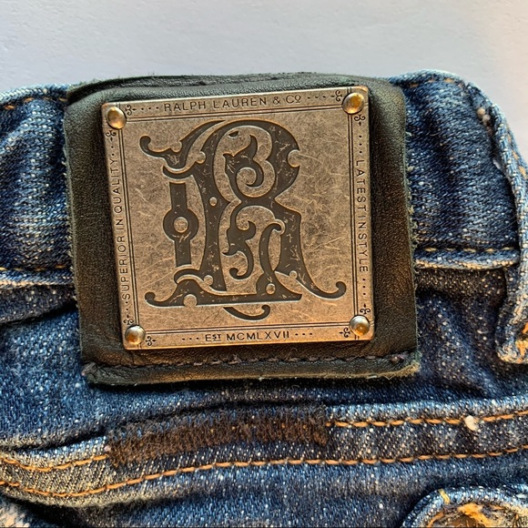 Ralph Lauren Girls Patch Jeans Size 6 - Picture 3 of 11